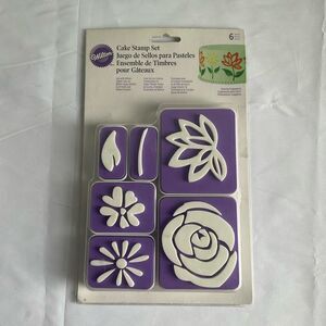 WILTON Floral Cake Stamp Set New